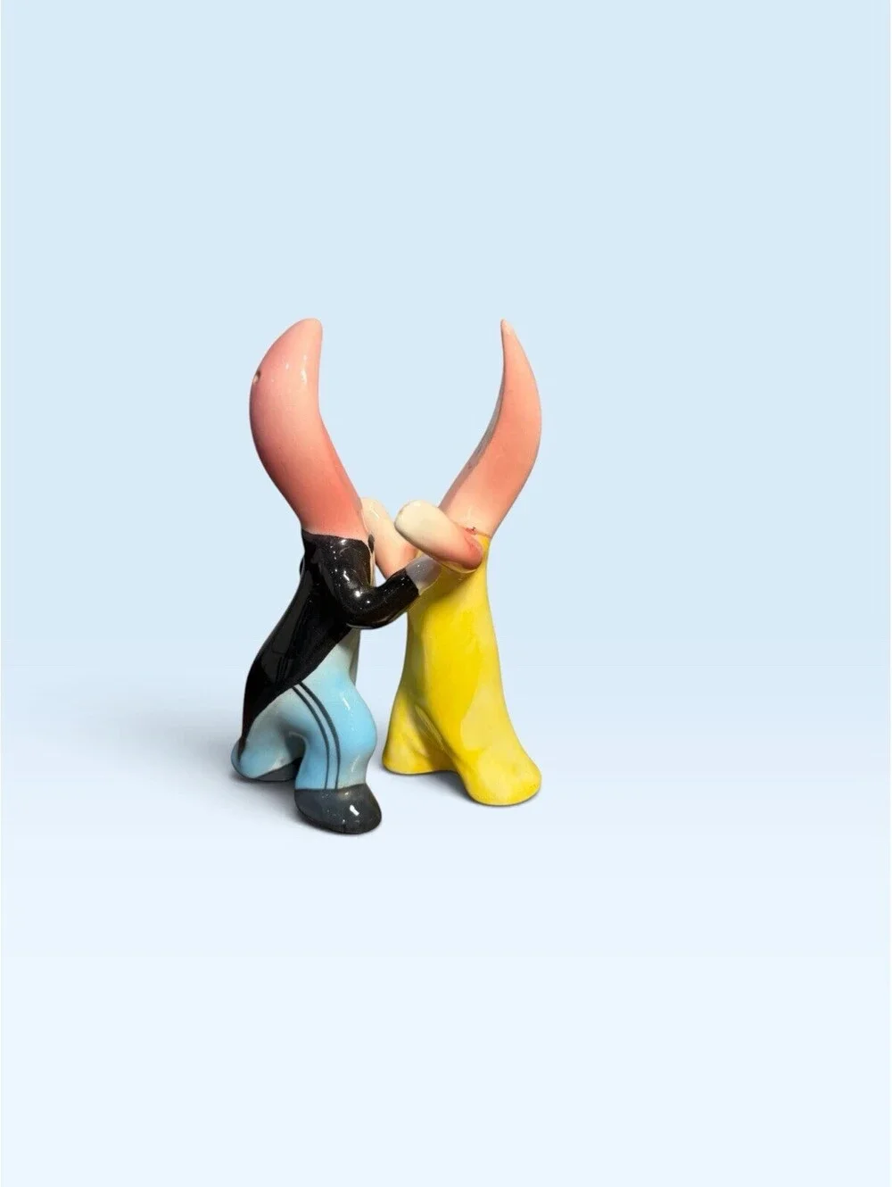 Vintage Enesco Anthropomorphic Dancing Fork Spoon salt pepper shaker Mid Century